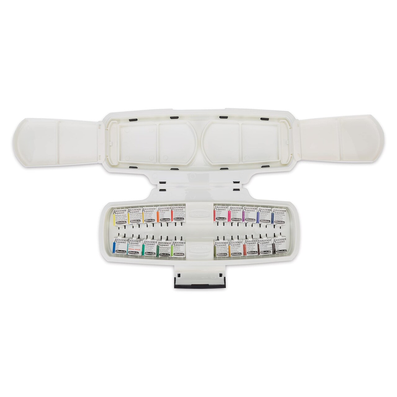 Schmincke Akademie Aquarell Watercolor Pans - Set of 20, Plastic Case, Half Pans